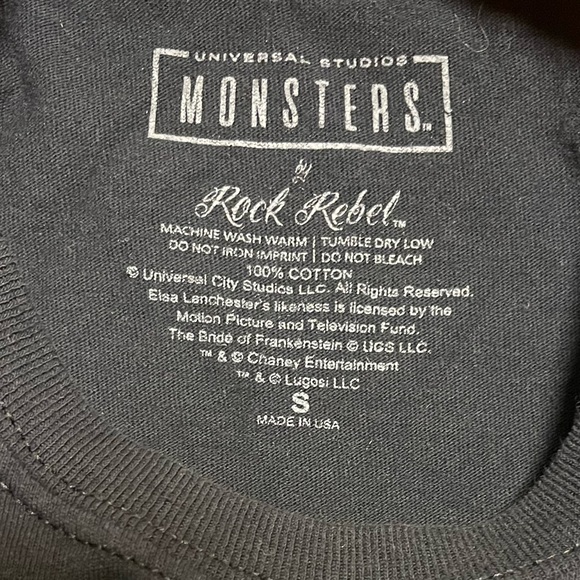 Monsters Frankenstein Graphic Black T-Shirt - Picture 2 of 3